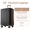 28 Inch Expandable Hardside Luggage with Double Spinner Wheels TSA Lock Durable Lightweight Suitcase for Vacation - Cuddlewood - 4 of 4