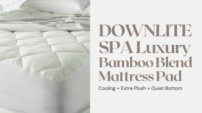 King White Down Alternative Bamboo Mattress Pad