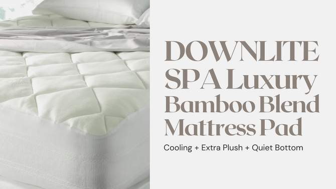 Super Plush Viscose from Bamboo Mattress Pad w/Quiet Bottom - Spa Luxe, 6 of 8, play video