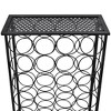 vidaXL Freestanding Wine Rack - 28-Bottle Capacity, Powder-Coated Black Iron, Chic Classic Design, Fits Anyroom - Kitchen, Dining, Wine Cellar - 4 of 4