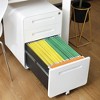 INFURNIC Decorative Storage Cabinet 3 Drawer Mobile File Cabinet with Lock for Office Use, White, 21"*18"*24" - 2 of 4