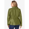 Jessica London Women's Plus Size Leather Peplum Jacket - 3 of 4