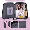 FURNIinspire Bag and Luggage Sets 5 Piece Expandable Hard Shell Suitcase Set Stylish Rolling Travel Luggage for Family, Pink, 20.28"*11.42"*30.31" - 2 of 4