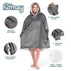 The Bare Homey - Adult Wearable Blanket - Fleece Side Pockets - 3 of 4