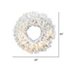 Vickerman Artificial Crystal White Wreath - 3 of 3
