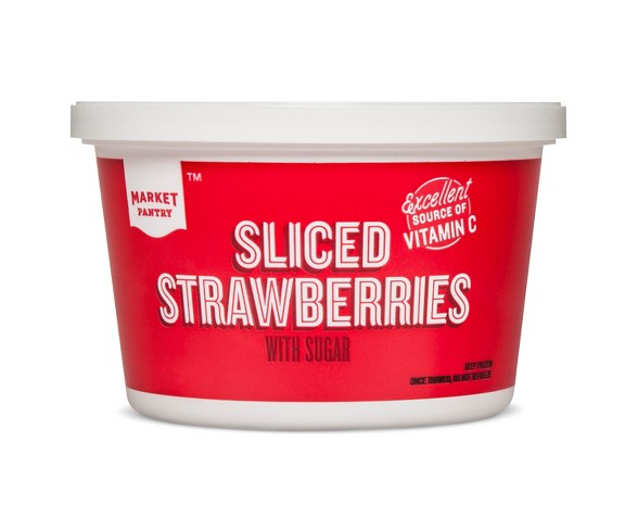 Sliced Frozen Strawberries in Syrup - 16oz - Market Pantry&#153;