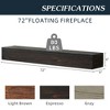 70" Rustic Wood Fireplace Mantel, Wall-Mounted Floating Shelf for Home Decor, Espresso - 2 of 4