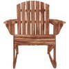 Outsunny Rustic Wooden Adirondack Rocking Chair Outdoor Lounge Chair Fire Pit Seating with Slatted Wooden Design for Patio, Backyard - 4 of 4