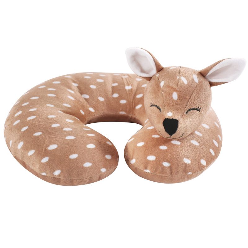 Hudson Baby Infant and Toddler Unisex Neck Pillow, Fawn, One Size, 1 of 4