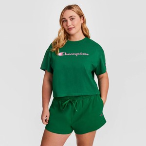 Champion Women's Iconic Cropped Short Sleeve Graphic T-Shirt