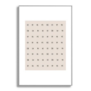 Urban Wild Studio desert check small charcoal Metal Framed Art Print - Deny Designs - 1 of 4