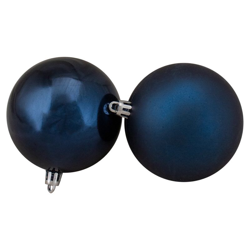 Northlight 60ct Sapphire Blue Shatterproof 2-Finish Christmas Ball Ornaments 2.5" (63mm), 2 of 5