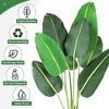 4 FT Artificial Bird of Paradise Tree with 8 Trunks, Faux Banana Leaf Plants with Pot, Lifelike Fake Greenery Plants for Indoor Outdoor Living Room - 2 of 4