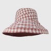 Anna-Kaci Women's Reversible Checkered Bucket Hat with Chin Strap - 2 of 4