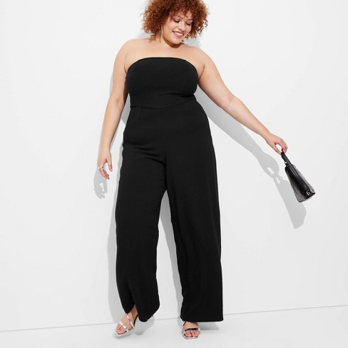 Women's Seamless Fabric Jumpsuit - Wild Fable™ Black Xxs : Target