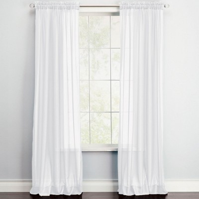 BrylaneHome BH Studio Sheer Voile Rod-Pocket Panel Pair