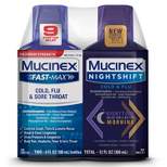 Mucinex Max Strength Cold, Flu & Sore Throat Medicine - Day & Night - Liquid - 6 fl oz/2ct