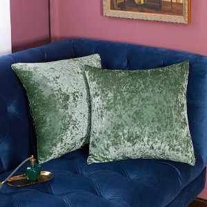Deconovo Velvet Throw Pillow Covers 2 Pack with Hidden Zipper - 1 of 4