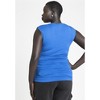 ELOQUII Women's Plus Size Ruched Overlay Detail Top - 4 of 4