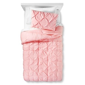 3pc Full/Queen Pinch Pleat Comforter Set Light Pink - Pillowfort