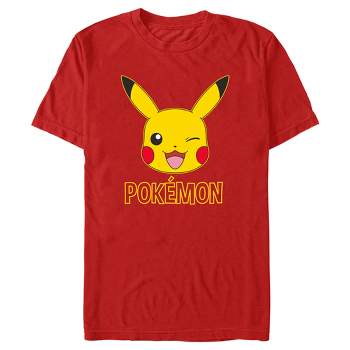 Men's Pokemon Pikachu Cute Wink T-Shirt