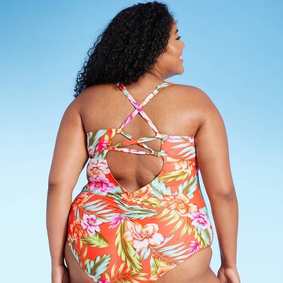 target plus size bathing suit tops