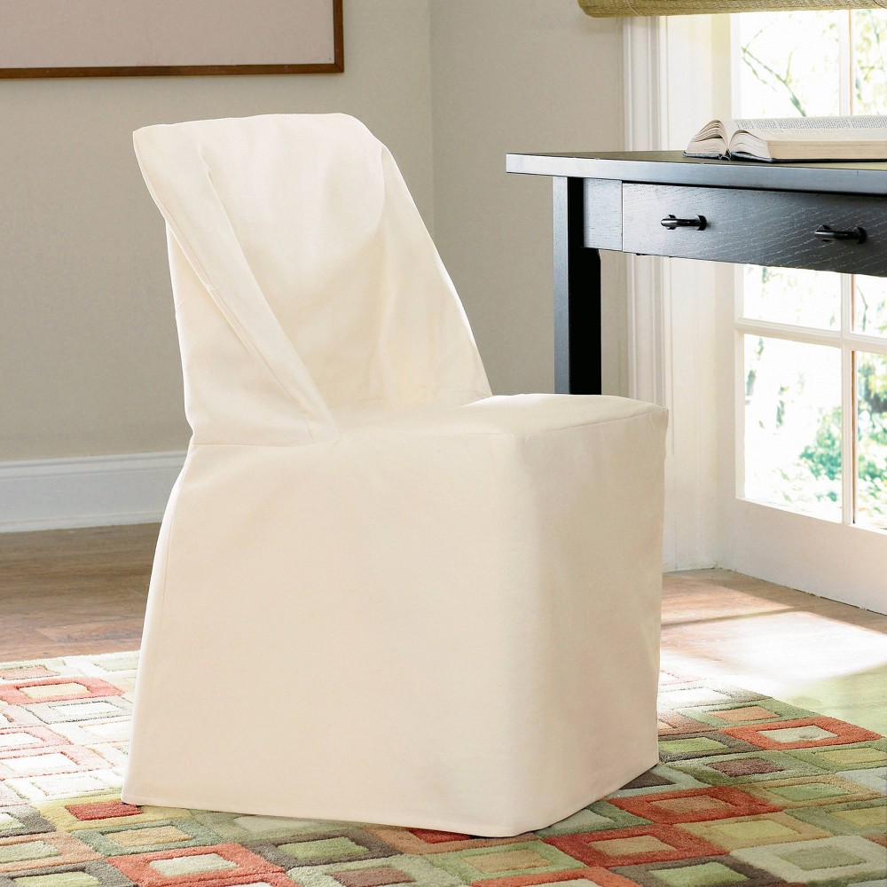 Photos - Pillow Duck Fold Chair Slipcover Natural - Sure Fit