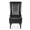23.03" Faux Leather High-Back Accent Chair with Soft Padded Seat, Birch Wooden Legs and High-Density Foam - 4 of 4