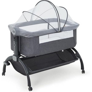 Bedside Bassinet Baby Bassinet for Baby, 3 in 1 Bedside Sleeper with Baby Co-Sleeper Travel Crib with Detachable Mosquito Net & Adjustable Height - 1 of 4