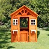 Dexmalle All Wooden Kids Playhouse with 2 windows and flowerpot holder - 2 of 4