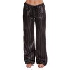 Just Love Womens Pant Set with Notch Collar  Chic & Comfortable Sleepwear (Black With Stripe, Large) - 4 of 4