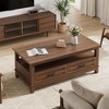 47.2" Wood Modern Coffee Table with Drawers and Open Shelf, Easy Assembly Center Table for Living Room, Balcony, Parlor - 330 Lbs Capacity - 2 of 4