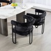 LOVMOR House Hold Contemporary Designed Chenille Fabric Upholstered Accent/Dining Chair/Kitchen Armchair for Living Room set of 2 - 2 of 4