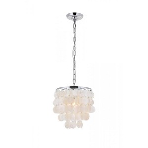 Elegant Lighting Selene 1 light Chrome Pendant - 1 of 4