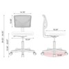NicBex Low-Back Armless Office Chair,Swivel Rolling Desk Chair with Lumbar Support,Mesh Office Chair for Bedroom,Living Room,Studying Room - 3 of 4