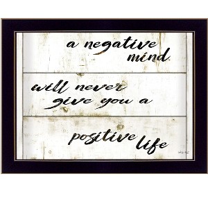 "Positive Life" by Cindy Jacobs, Ready to Hang Framed Print, Black Frame - 1 of 1