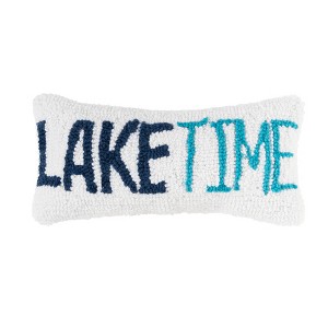 C&F Home 6" x 12" Lake Time Hooked Pillow - 1 of 3