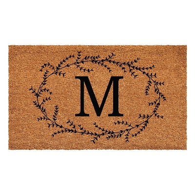 Calloway Mills Rustic Leaf Vine Monogrammed Doormat 36 In. x 72 In.