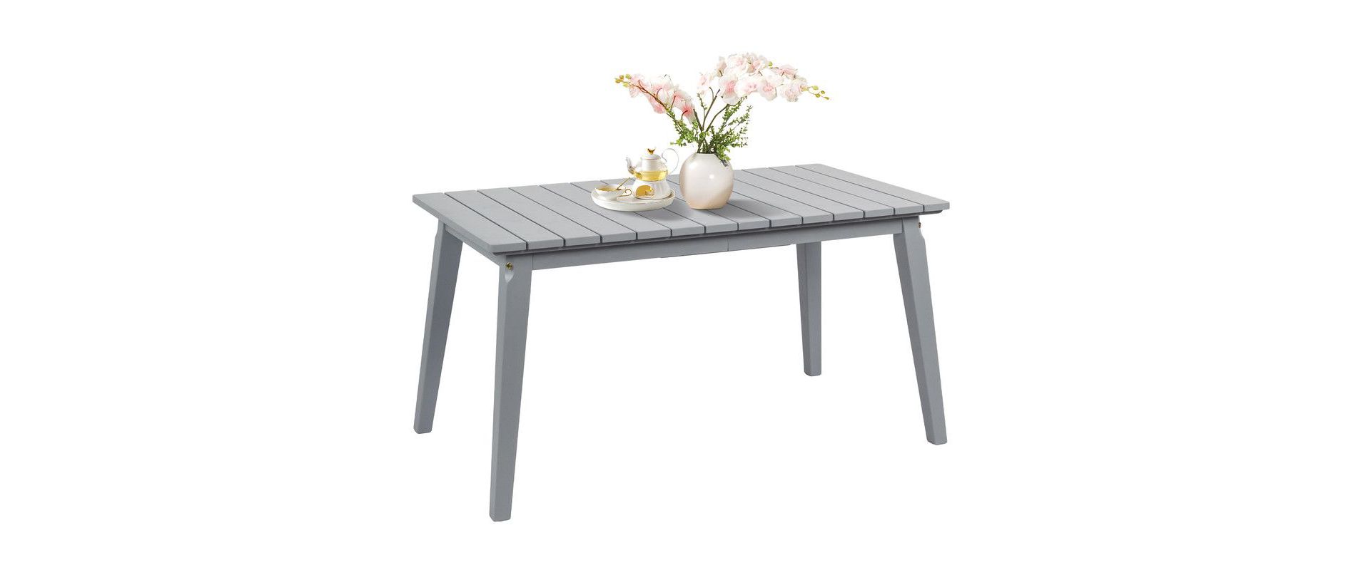 Karl Home Patio Gray Wood Table