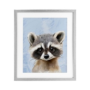 Stupell Industries Sweet Woodland Raccoon Framed Print Under Glass Art - 1 of 4