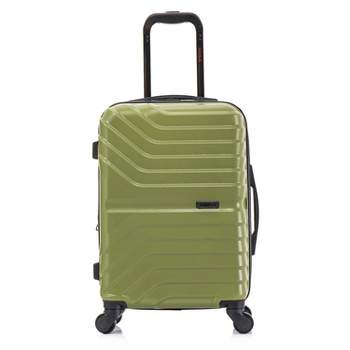 InUSA Aurum Lightweight Hardside Carry On Spinner Suitcase - Green