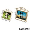 Fabulaxe Decorative Gold Metal Floating Picture Frame Vertical & Horizontal Photo Display with Easel Back - 2 of 4