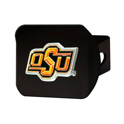 NCAA Oklahoma State Cowboys University Metal Emblem Hitch Cover - Black