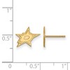 Black Bow Jewelry 14k Yellow Gold Plated Sterling Silver Dallas Stars NHL Stud Earrings - 2 of 3