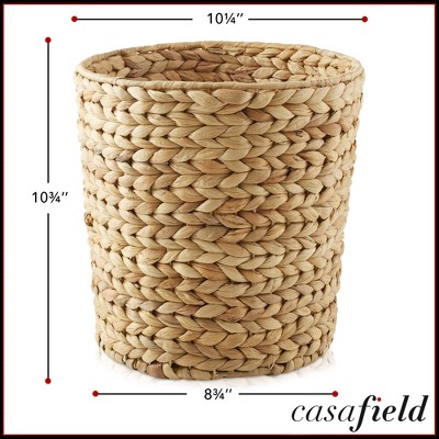Natural Handwoven Water Hyacinth Waste Basket