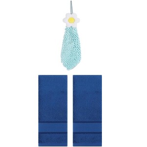 REGALWOVEN 3 Pcs Soft Absorbent Hand Towel Bathroom Decorative Set - 1 of 4