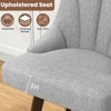 Gikpal Swivel Bar Stools with Backs, 24" Counter Height Bar Stools, Fabric Upholstered Counter Bar Stools with Solid Wood Legs for Kitchen Island - 3 of 4