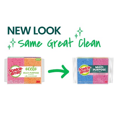 Scotch-Brite Multi-Purpose Sponges - 4pk: Cellulose Material, Cleaning Tools and Accessories