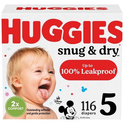 Huggies Snug & Dry Baby Disposable Diapers Huge Pack - Size 5  - 116ct