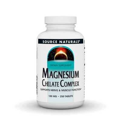 Magnesium Chelate 100mg by Source Naturals, Inc.  -  250 Tablet